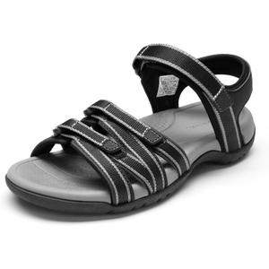 DREAM PAIRS Womens Comfortable Hiking Walking Sandal with Adjustable Hook and Loop Strap, Sports, Travel,Summer Beach Outdoor Light Weight Water Shoes