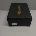 Winter Mini Boots for Women: Faux Fur Lining Ankle Snow Booties With Fluffy Trim and Buckle Decor Warm Slip On Comfort Shoes (10, Chestnut-flat)