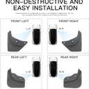 2025 Tesla New Model Y Juniper Accessories - Mud Flaps [No Drilling Required] All-Weather Mud Guard Body Kits for Model Y Juniper 2025-2026, Black (Set of 4)