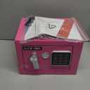Safe Box for Home Safe (0.23 Cubic Feet) with Fireproof Bag, Personal for Money Safe for Cash Saving, Mini Safety with Key, Digital Safety with Light, Money Lock Box (Pink)