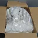 Amazon Essentials Women's Oversized Long Puffer Jacket, Eggshell White, Small