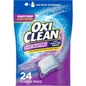 OxiClean Odor Blasters Odor and Stain Remover Laundry Power Paks, 24 Ct