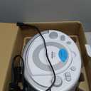 Portable CD Player Boombox with Bluetooth, FM Radio, Remote Control, USB Port and 3.5mm AUX Headphone Jack, Clear Stereo Sound, 4 Watts of Audio, AC/Battery Powered (White)