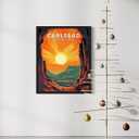 3 x Carlsbad National Park Poster Art Print Retro Mountain Lake Wall Art Vintage Decor Nature Landscape Picture For Bedroom Bathroom Office Home 48 (Carlsbad, 8 x 10 inches, Unframed)