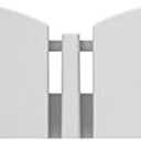 EasyFlex No-Dig Landscape Edging with Anchoring Spikes, 4.5 in. Tall Decorative Adirondack Wood-Look Fence Garden Border, 15 Foot Kit, White (3600WT-15C-6)