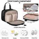 Fasrom Wearable Breast Pump Bag with Cooler Compatible with Momcozy, Medela and Elvie Pumps, Portable Pump Carrying Case for Working Moms, Black (Bag Only, Patent Design)