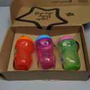 Tommee Tippee Sippee Cup, 9m+, 10oz, Pack of 3 Non-Spill Water Bottles for Toddlers, Red, Purple and Green, Bite-Resistant Spout, Easy to Hold, Leak-Proof and BPA Free