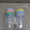 12pcs 8 oz Plastic Containers with Screw Lids, Reusable Clear Food Storage Containers with Pen and Brush for Snack Salad Fruit, Leakproof Small Freezer Containers, Microwave & Dishwasher Safe