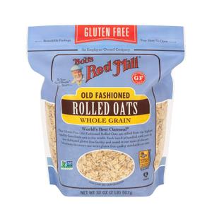 Bob's Red Mill Gluten Free Old Fashioned Rolled Oats, 32oz (Pack of 1) - Non GMO, Whole Grain, Vegan, Kosher