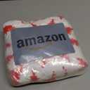 Christmas U Shaped Toilet Mat Bath Rug Absorbent Red White Snowflake Bathroom Mat for Xmas Winter Toilet Base Bathroom Floor, 19.7 x 23.6 Inch