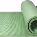 Yoga Mat NBR Pilates Exercise Mat Neutral Sit-ups Stretching Exercise Push-ups Longer Wider Thicker Home Gym Avocado Green Fitness Training Mat (185x80x1cm)