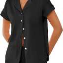 Ekouaer Womens Button Down Pajama Sleepwear Short Sleeve Pjs Soft Stripe Lounge Sets, 1pcs,  XL