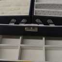 Dajasan Jewelry Boxes for Women Girls, Jewelry Organizer Box, 3 Layers Jewelry Storage Organizer for Earring, Ring, Necklace, Bracelets (Black)