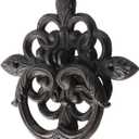 Black Antique Front Door Knocker, Gothic Cast Iron Petal Leaf Door Handle Decoration Outdoor Home Garden and Farmhouse (1 Pack)