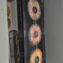 MegaChef Triple 2.5 Quart Slow Cooker and Buffet Server in Brushed Silver and Black Finish with 3 Ceramic Cooking Pots and Removable Lid Rests