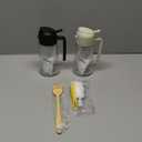 2pcs Oil Sprayer for Cooking, 16oz/470ml Oil Dispenser for Kitchen, 2 in 1 Olive Oil Dispenser Bottle for Kitchen Gadgets, Air Fryer, Salad, BBQ (Black, Ivory)