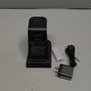 Wireless Charger for Samsung Charging Station: 3 in 1 Android Charging Stand with Dimmable Clock - Nightstand Organizer for Galaxy S25 Ultra, Galaxy Watch 8 7 6 5 4, Galaxy Buds, Space-Saving Charger (Black)