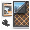 Window Insulation Kit for Winter 39"x63" Cold Weather Thermal Curtain with Heavy Cotton, Insulated Window Cover for Winter & Windows Draft Blocker for Winterizing Windows in Home RV Basement–Black