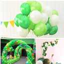 Dinosaur Party Balloons 100pcs 12 Inch White Fruit Light Green Dark Green Latex Balloons with Ribbon for Dinosaur Party Supplies Baby Shower Dino Jungle Jurassic Birthday Party Decorations