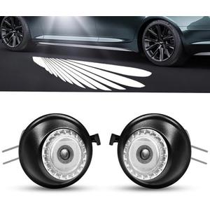 2X Rearview Mirror Welcome Lights Car Door Puddle Lights Ultra-Bright 3D Ghost Shadow floor Light Accessories fit for Cadillac ATS 2013-2019 CTS 2014-2019 CT4 2019-2024 CT5 2019-2023 CT6 2016-2022