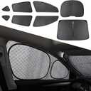 8PCS Upgraded for Tesla Model Y Window Shade Covers Thicker 5-Layer Material Sun Darker Windshield Sunshade Side Window Privacy Shade for Tesla Model Y Accessories 2024 2023 2022 2021 2020