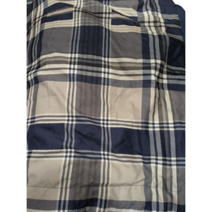 100% Cotton Comforter Set Queen Size Reversible Yarn-Dyed Checkered Design, Soft Washed Cotton on Both Sides, Lightweight All-Season Bedding, Machine Washable(Dark Blue, Plaid, 90x90)
