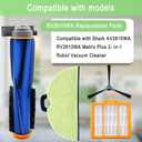 Replacement Parts for Shark AV2610WA RV2610WA Matrix Plus 2- in-1 Robot Vacuum Cleaner,1 Main Brush,3 Filters,3 Mop Pads,6 Side Brushes,1 Pre Filter,1 Filter&1 Pre-Motor Foam&Felt Filter