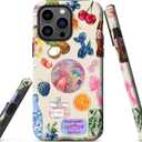 Generic Case Compatible with iPhone 15,Summer Collage Vintage Phone Case for Men Girls Boy Kids Women,Dual-Layer Hard Shell Silicone Cover Shockproof Protective Case for iPhone 15