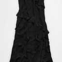 AE Asymmetrical Ruffle Maxi Dress Small