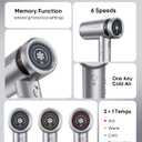 For Fast Drying, Low Noise, Hair Dryer with Diffuser and Nozzle, Silvery