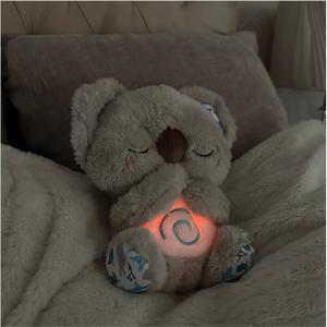 The Relief Koala Sleeping Plush Breathing, Koala Breathing Stuffed Animal Evoraco Soothing Evora Anxiety Relief Koalas Calm Sleeping Buddy Mush Plush with Heartbeat (1PC)