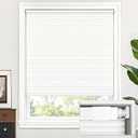 LazBlinds No Drill Cordless Cellular Shades, 32" W × 64" H, White