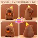 Cute Capybara Plush - Kawaii Happy Birthday Capybara Stuffed Animal, Soft Capybara Plushies Toys Hugging Pillow, Birthday Gift for Kids Boys Girls Adult 12 inch (Yellow)