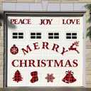 Ferraycle Merry Christmas Magnetic Garage Door Decorations Xmas Garage Door Magnets Decor Car Stickers Refrigerator Decals