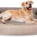 JOEJOY Rectangle Dog Bed for Large Medium Small Dogs - Washable Orthopedic Sofa Bed, Soft Breathable Puppy & Pet Cuddler, Durable Calming Dog Bed with Anti-Slip Bottom, Multiple Sizes, Beige (XL(35"x 25"x 10")