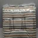 EAGLE PEAK Tufted Outdoor/Indoor Seat/Back Chair Cushions, Set of 2, 42'' x 21'', Beige Stripe