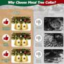 QEQEKAKA Metal Christmas Tree Collar Decorations 23Inch Gold Crown Christmas Tree Ring Collar 4-Panel Hollow Snowflakes & Acrylic Gem Inlays, for Xmas Home Indoor & Outdoor Holiday Party Decor