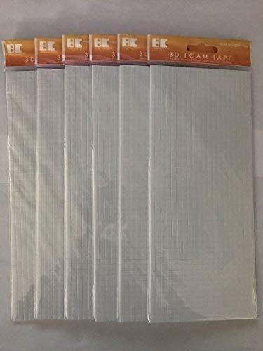 Best Creation, Inc 3D Pop Dots (12 Sheets) Dual-Adhesive Foam Mount (Small Square)