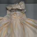 IDOPIP Flower Girl Bowknot Tutu Dress for Kids Baby Princess Wedding Bridesmaid Birthday Party Pageant Baptism Dresses 6M-10T (12-18 Months, Champagne)