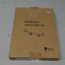 Wallniture Barre Wire Picture Hangers for Kids Crafts and Artwork, Expandable 196 Inch Wall Decor with 24 Clips Set, Silver