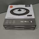 2 x Vented Tempered Glass Universal Lid for Pot Pan Skillet with Heat Resistant Silicone Rim Microwave Splatter Lid Cover Microwave Safe Fit 9.5 10 10.5 11 Cookware, Dishwasher Safe Grey