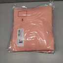 5 x Eytino Womens Plus Size Tops Long Sleeve Blouse Crewneck Pleated Knit Casual Loose Fit Shirts(1X-5X) (Pink)