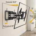 Mounting Dream TV Wall Mount TV Bracket for Most 42-90 Inch TV, Pre-Assembled Full Motion TV Mount with Articulating Arms, Max VESA 800x400mm 132 lbs. Loading, Fits 16", 18", 24" Studs, MD2298-XL