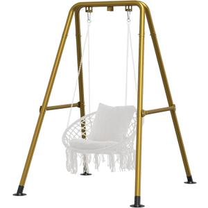 G TALECO GEAR Hammock Chair Stand,Heavy-Duty Steel Hammock Stand,300LBS Multi-Use Swing Stand for Outdoor IndoorHammock Chair not Include (Gold)