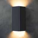 ZEROUNO Black Modern LED Wall Sconce Hardwired Indoor Wall Lights Up and Down Wall Mount Light for Living Room Bedroom Hallway Corridor Stairs Warm White 3000K(with G9 Bulbs)