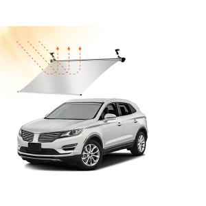 Retractable Windshield Sun Shade for Tesla Model 3,New Permanent Automotive Front Window Sunshades for Long Term Use Roll Up & Down with a Button,Easy Storage-No More Storing and Moving