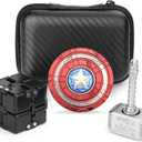 Cool Mini Hammer Fidget Spinner Transform Fingetip Spinner Metal for Kids Adults, Sensory Fidget Toy Infinity Cube Block, Fidgit Desk Toy