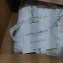Laura Ashley - Plush Throw Blanket, 50x70, Soft and Warm with a Lightweight Feel, Reversible Floral and Dot Design, Ashfield Pink