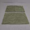 Pallene Faux Fur Plush Lumbar Throw Pillow Covers 12x20 Set of 2, Luxury Soft Fluffy Striped Decorative Pillow Covers for Sofa, Couch, Living Room, Sage Green