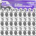 VNDUEEY Fridge Magnets Refrigerator Magnets, 48 Pack Strong Magnetic Clips Whiteboard Magnets for Hanging Photos, Heavy Duty Magnet Clips for Classroom, Locker and Office (Silver)